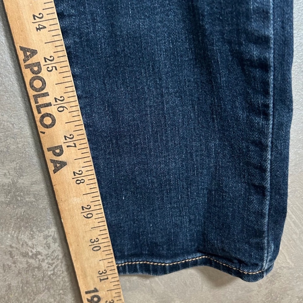 American Eagle Skinny Super Stretch Dark Wash Blue Jeans Women's 4 Long Low Rise - Picture 4 of 9